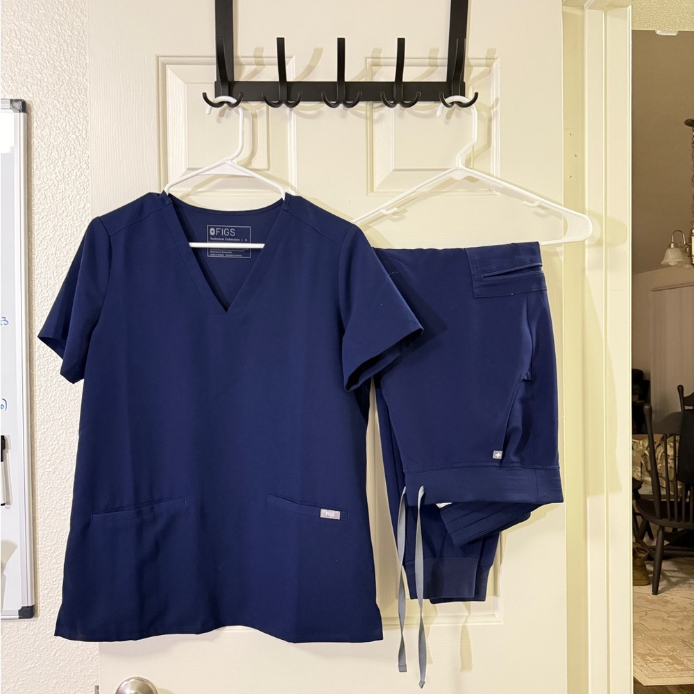 Figs Navy Blue Scrub Set